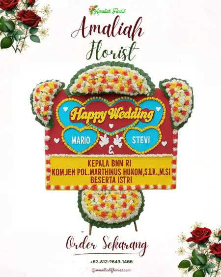 Papan Bunga Pernikahan Sido Kayo